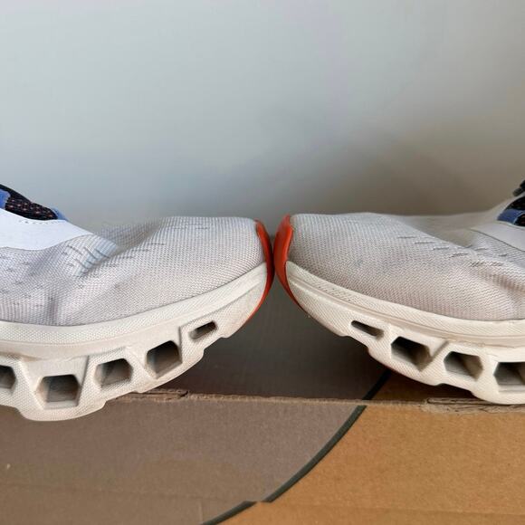 On Cloud Cloudmonster Frost/Cobalt Women Running Sneakers- SZ 9.5 - Picture 9 of 15